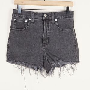 Madewell Faded Black Perfect Vintage Cut Off Jean Denim Shorts Womens Sz 27